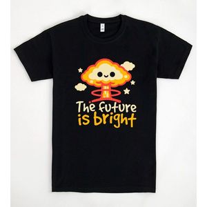 T-shirt The Future Is Bright nera unisex taglia M per adulti, maglietta promozionale - Product Image 2