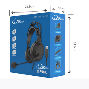 Casque filaire professionnel avec prise jack <span class=keywords><strong>3</strong></span>,5 mm, microphone à réduction de bruit active, étanche IPX-<span class=keywords><strong>3</strong></span>, son Hi-Fi pour étudiants - Product Image 4