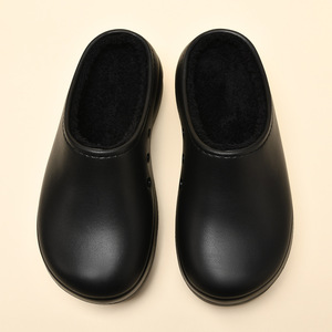 Women's Winter Slippers EVA Fleece Lined Non Slip Warm <b>Closed</b> <b>Toe</b> Slip On Cotton Shoes For Couples - Product Image 4