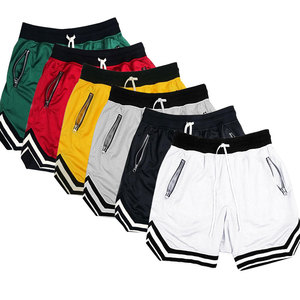 Shorts de basketball sportifs cinq-quarts noirs, rouges et blancs, anti-boulochage, respirants, séchage rapide, coupe ample, pour <span class=keywords><strong>fitness</strong></span> - Product Image 1