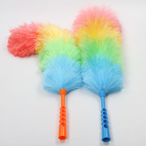 Plumeau en plastique PP multicolore flexible antistatique pour le nettoyage domestique, élimination de la poussière, plumeau à cinq liens avec manche - Product Image 4