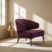 Fauteuil d'appoint individuel en tissu, robuste, avec structure en acier au carbone, idéal pour salon et chambre à coucher – Vente directe usine, OEM/ODM, offre spéciale
