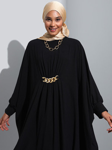 Fournisseur de vêtements musulmans Abaya Vêtements islamiques Abayahijab Dubaï Caftan Robe pour femmes musulmanes Robe arabe noire Abaya Jakarta Robe musulmane - Product Image 4