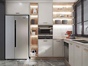 Gabinetes de Cocina Modernos en Forma de L con Madera, Amplio Almacenamiento, Acabado Lacado, Color Cuarzo para Encimeras de Cocina - Product Image 3