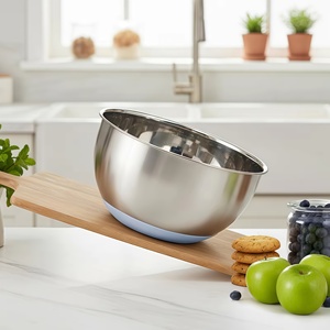 Tùy Chỉnh Nhà Máy Trộn Bát Với Kín Nắp Thép Không Gỉ Tổ Bát Với Vắt Nhà Bếp Bát Với Không Trượt Đáy - Product Image 3