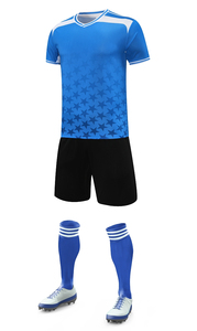 Ensemble de maillots de football pour enfants en polyester, logo personnalisé, nom et numéro de l'équipe, uniforme de football avec short, vêtements d'entraînement respirants pour l'équipe - Product Image 4