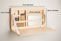 Table murale multifonctionnelle en bois pour le bureau et le salon Étagères murales pratiques et peu encombrantes