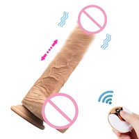 אלחוטי מרחוק מציאותי דילדו ויברטור טלסקופי רטט דילדו נשי אוננות פין מין למבוגרים נשים סקס חנות