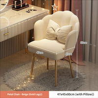 Fauteuil à bascule de luxe léger et durable en acier au design moderne pour la maison, la salle de maquillage, la chambre à coucher, le salon de manucure