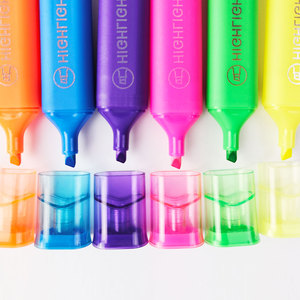 KHY <span class=keywords><strong>Surligneurs</strong></span> Pastel 6 Couleurs présentoir surligneur stylo ensemble Non Toxique Surligneur Marqueur - Product Image 4