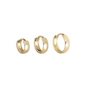 Minimalist Round Hoop <b>Earring</b> Set Gold 3-Piece Clip-On For Women Everyday Wear Geometric Design - Product Image 5