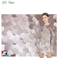 Tissu uni en maille respirante avec broderie de sequins pour la cérémonie de maturité des filles, les mariages, les textiles de maison et les chaussures