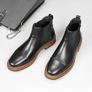 Botas de Tobillo Balmoral de Cuero para Hombre, Textura Lijada a Mano, Estilo Amish, Algodón, Resistentes al Agua, Antideslizantes - Product Image 2