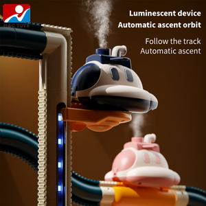 Конструктор «Гоночная трасса» 360° с 12 элементами, пластиковые блоки из АБС-пластика, развивающая игрушка для детей - Product Image 5