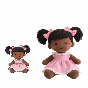 Jouets personnalisés, poupée en peluche douce, jouet en peluche africain personnalisé, poupée en pyjama, poupée câline <span class=keywords><strong>pour</strong></span> le coucher, compagnon de nuit <span class=keywords><strong>pour</strong></span> enfants, peluche personnalisée - Product Image 4