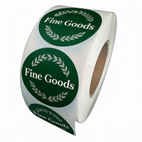 Autocollant personnalisé avec logo imprimé, rouleau d'autocollants en plastique, papier synthétique imperméable, adhésif en vinyle PVC, autocollant rond avec logo de marque