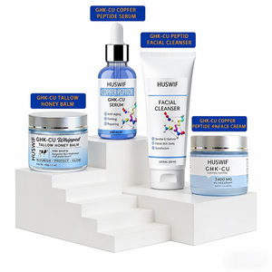 Set de Cuidado de la Piel con Péptidos de Cobre: Suero GHK-Cu Antiarrugas y Antienvejecimiento con Logotipo Personalizado, Crema GHK-Cu, Bálsamo de Miel y Sebo, Limpiador Facial - Product Image 1