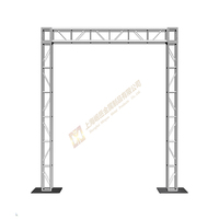Cadre de portail en treillis en alliage d'aluminium 300*300mm personnalisé Affichage de treillis d'éclairage à motif carré pour les concerts Forme ronde Truss de scène