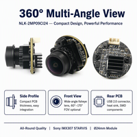 Modul Kamera Sony IMX307 STARVIS 2MP 1080P Papan PCB Bulat 24mm Lensa M12 Cahaya Rendah Plug and Play untuk Visi Mesin ADAS