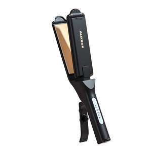 Plancha y rizador de pelo AUX con agarre ancho, eléctrico, con ajuste de temperatura para uso en salón - Product Image 1