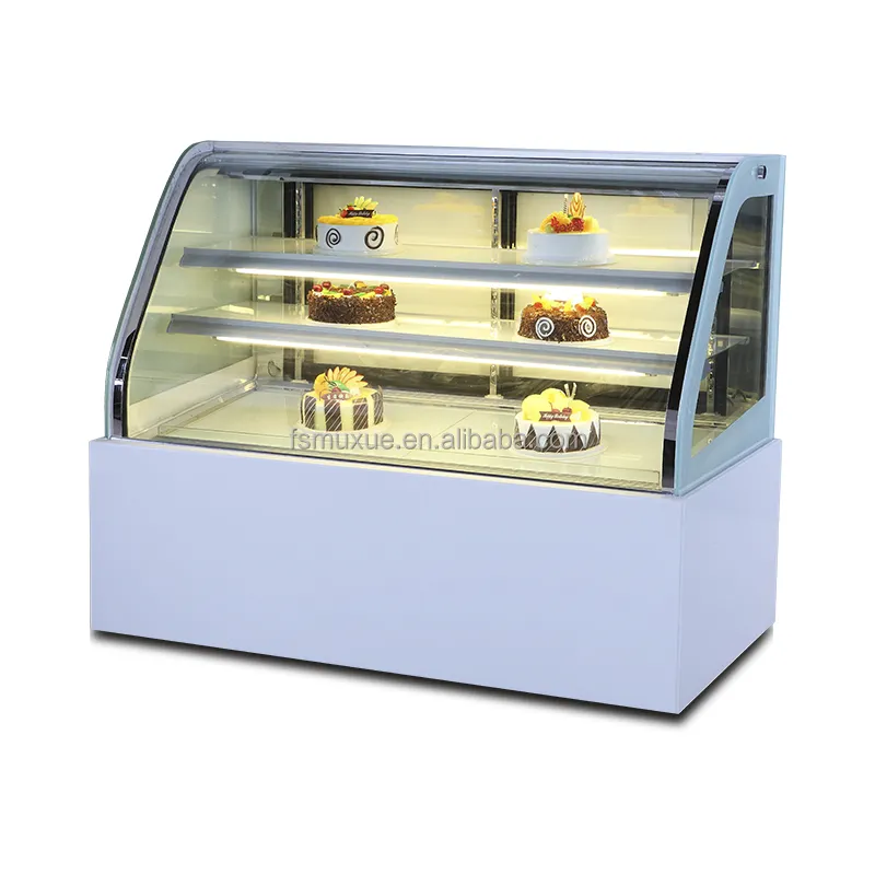 MUXUE เค้ก Refrigerater ตู้โชว์เบเกอรี่จอแสดงผลตู้แช่เย็น MX-DGG900F-S