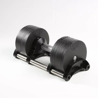 Ensemble d'haltères réglables en fonte chromée de 32 kg pour la musculation en gros