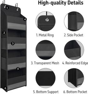Organizador para Colgar Sobre la Puerta con 4 Bolsillos Grandes para Armario, Baño, Dormitorio, Juguetes, Cosméticos y Artículos Esenciales para Bebés - Product Image 4