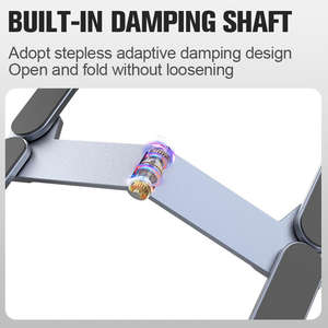 समायोज्य एल्यूमीनियम लैपटॉप स्टैंड मिनी फोल्डिंग डिजाइन के साथ एंटी-स्लिप सुविधा के साथ नया उत्पाद - Product Image 6