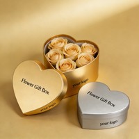 Boîte Cadeau Unique en Forme de Cœur pour Fleurs, Boîte en Papier Recyclable pour Chocolats et Bonbons, Populaire, Faible MOQ, Délicate Boîte à Bagues de Mariage