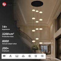 Lampes en verre modernes pour la maison, salon, escalier, duplex, loft, villa, appartement, luminaire suspendu pour escalier