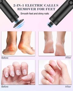 Lime électrique anti-callosités pour pieds, <span class=keywords><strong>ponceuse</strong></span> à ongles 9 vitesses réglables, rechargeable, professionnelle, outil de pédicure domestique avec LED - Product Image 6
