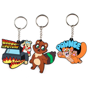 Custom Logo 2d Soft Pvc Plastic Keychain Metal Gift Anime Rubber Key Chain 3D Silicone Rubber Key Ring Rubber Pvc Keychain