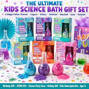 Set de Bombas de Baño Efervescentes en Botella de Poción Mágica de Marca Privada, Hechas a Mano, Naturales, Coloridas, Divertidas para Niños, Caja de Regalo, OEM ODM, POLVO DE BAÑO - Product Image 1