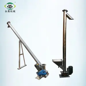 electric stainless steel vertical loading hopper screw conveyor elevator for corn/wheat/rice/grain/cereal/flour