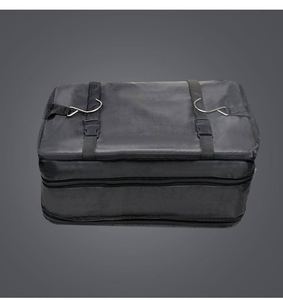 Organisateur de rangement suspendu moderne en maille noire durable avec 3 étagères pour une utilisation multi-espaces à la maison - Product Image 4