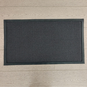 Tapete de Puerta Elástico TPE 3D de Grosor Medio, Rectangular, Antideslizante, con Base de Goma, Estilo Moderno para Exteriores, Color Negro Sólido - Product Image 2
