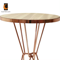 Table de comptoir de bar de luxe Table de bar haute de restaurant Table de bar ronde en métal d'intérieur extérieur