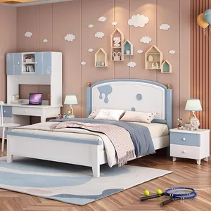 Fabrika Outlet amerikan basit lüks tarzı ahşap çift kişilik yatak için yatak odası mobilyası