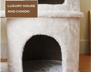 2024 Modern <span class=keywords><strong>Cat</strong></span> Tree Condo Plataforma Sisal Rascador Hamaca de felpa Nuevo diseño Torre de gato Hecho Durable PET Proveedor directo - Product Image 2