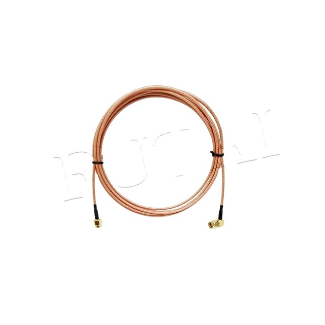 Factory Priced RG316 Coaxial Cable Low Loss RF Jumper with SMA Male Right Angle to Straight Male WiFi Antenna Cable