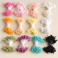 Étamines florales assorties, pistils perlés de couleurs douces pour la fabrication artisanale de fleurs et les matériaux de décoration de mariage