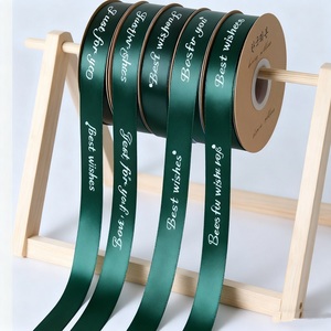 Nhà Máy Bán buôn vàng lá cảm ơn logo trang trí quà Tặng Bọc in <span class=keywords><strong>Ribbon</strong></span> với logo - Product Image 3
