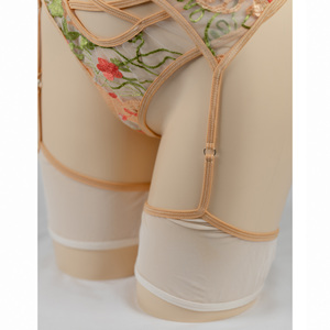 Design Original Femme Broderie Florale Dentelle Française Lingerie Body Bandage Confortable <span class=keywords><strong>Jarretière</strong></span> Lingerie Sexy de Luxe pour Femmes - Product Image 6