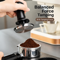 Tasseur à café à ressort en acier inoxydable à force constante, base filetée, 51mm 53mm 58mm, outils de barista pour machine à expresso