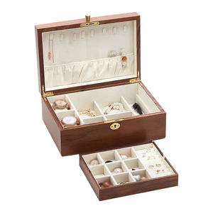 Boîte à bijoux en bois, organiseur pour bagues, colliers et boucles d'oreilles - Product Image 2