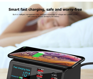 WLX X9 Caricatore USB Wireless a 8 Porte con Ricarica Rapida PD+QC3.0+USB, Stazione di Ricarica con Display LED per Laptop e <span class=keywords><strong>Tablet</strong></span>, per Riparazioni - Product Image 5