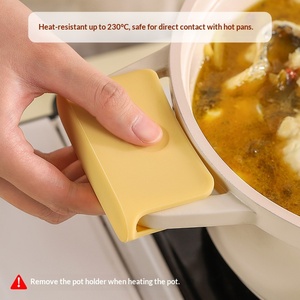 Couvre-poignée de casserole en silicone, résistant à la chaleur, antidérapant, sans BPA, accessoires de cuisine, logo personnalisé, <span class=keywords><strong>rectangulaire</strong></span> - Product Image 2