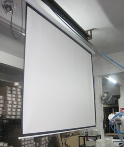 120 "cơ giới Màn hình máy chiếu điện thả xuống điều khiển từ xa 4K HD 3D có thể thu vào trần màn hình chiếu rạp hát tại nhà - Product Image 2