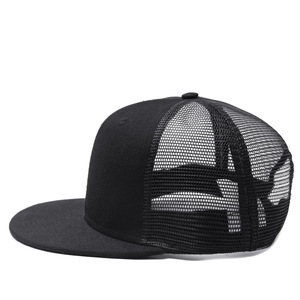 Casquette de camionneur en tissu maillé unisexe, décontractée, à visière plate, style baseball, pour toutes les saisons, streetwear d'extérieur, casquettes snapback - Product Image 2