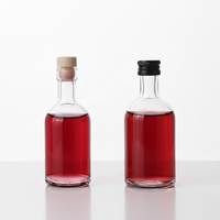 Botol Kaca Mini Bulat Kosong 50ml 100ml 200ml 250ml 375ml Grosir untuk Gin Vodka Whiskey Minuman Keras Botol Kaca Gin